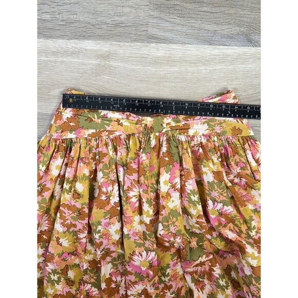 Zimmermann Twist Waist Skirt In Colorful Floral Midi Size 1 | US 6 - Picture 12 of 13